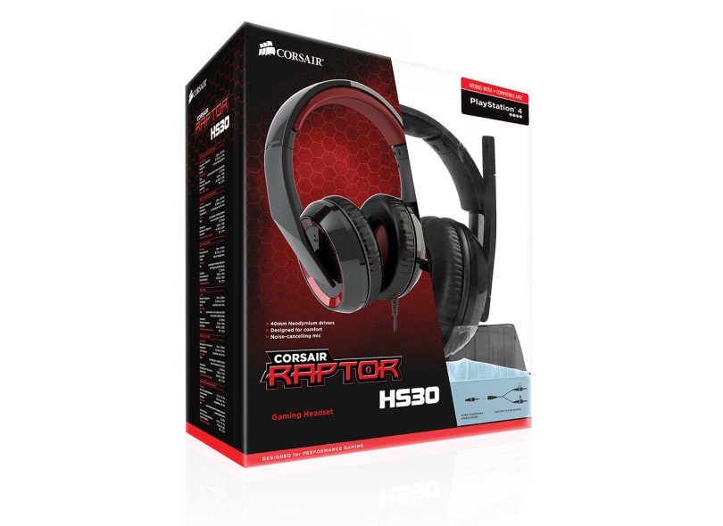 Headset com Microfone Corsair Gaming Raptor HS30
