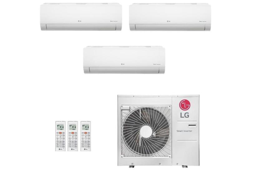 Ar-Condicionado Multi Split Inverter LG 36.000 (2x Evap HW 12.000 + 1x Evap HW 18.000) Quente/Frio 220V