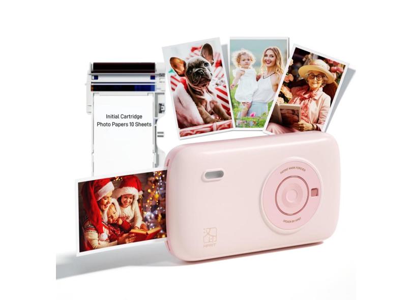 Impressora fotográfica hprt CP2100 para iPhone e Android - rosa