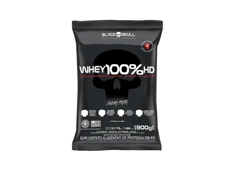 Whey Protein 100% Hd Concentrado, Isolado E Hidrolisado 900G -  Black
