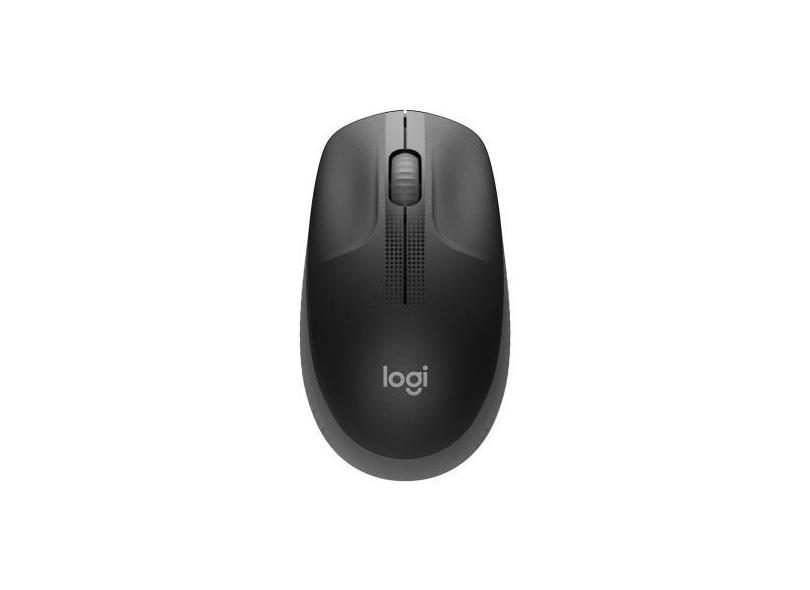 Mouse sem Fio Logitech Óptico 1000DPI 3 Botões - M190 Cinza
