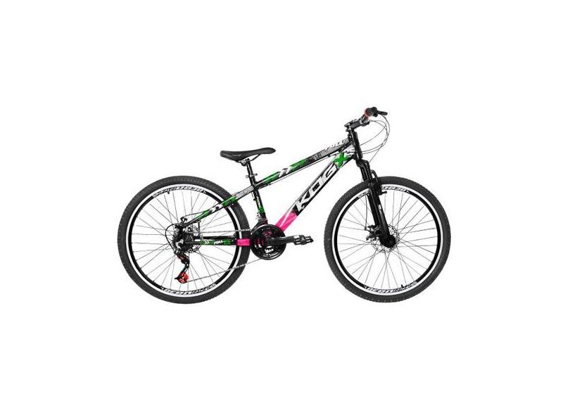 Bicicleta Aro 26 Flay KOG Freeride Full X25 Viking 18v Freio a Disco -