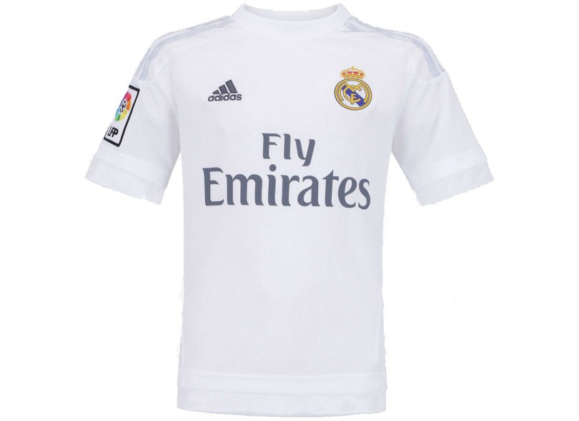 Camisa Torcedor infantil Real Madrid I 2015/16 com Número Adidas