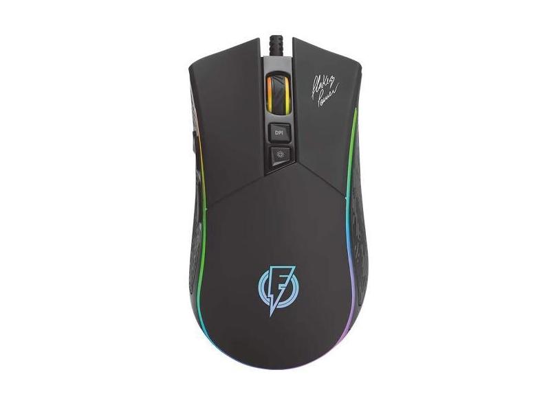 Mouse Gamer Elg Flakes Power FLKM001 Epic RGB 7 Botoes 4800DPI - Preto