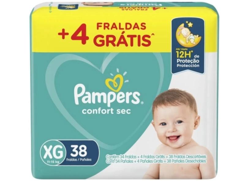 Fralda Pampers Confort Sec XG 38 Und 11 - 15kg