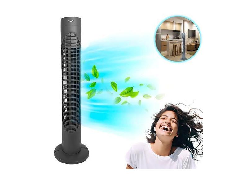Ventilador De Chão Fix Torre de Ar Resfriador 3 Níveis Velocidade Baix