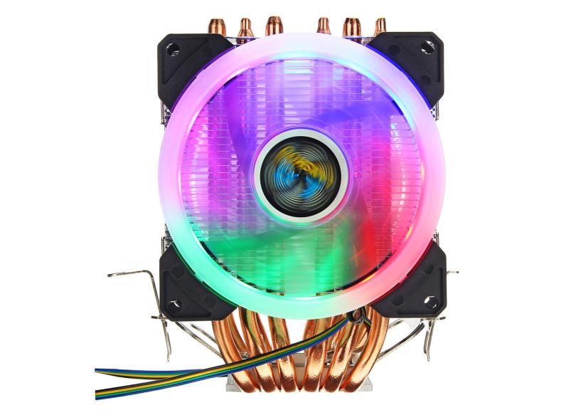 Cpu Cooler 6 Heatpipe 4 Pinos rgb 2x Ventilador Para Intel 775/1150 ...