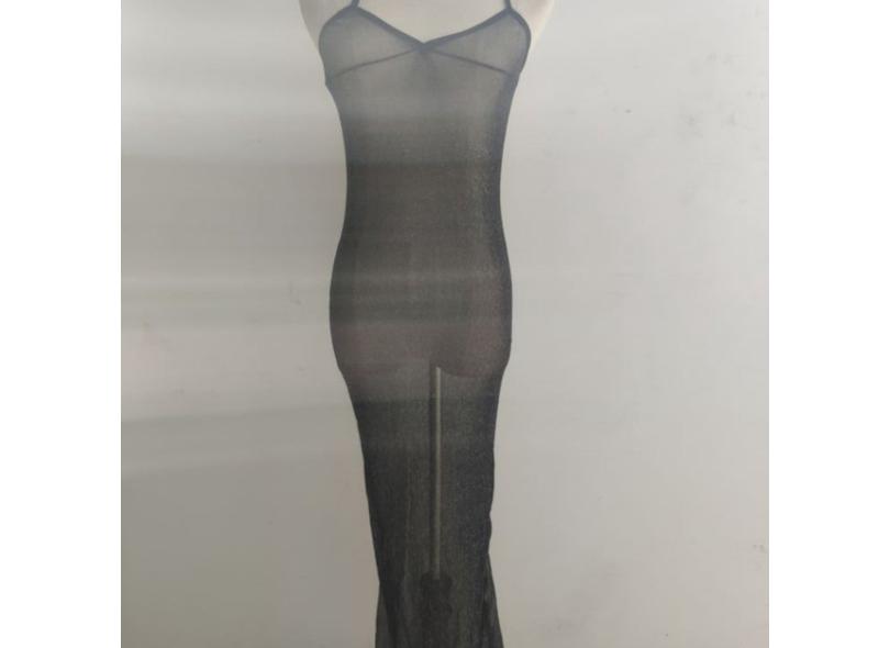 Vestido longo See Througgh Lace Underwear Sexy Erotic Babydoll vestido