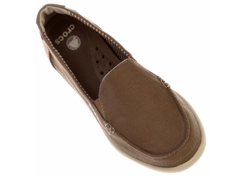 Tênis Crocs Feminino Casual Walu Canvas Loafer
