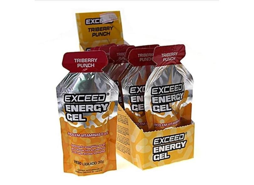 Gel de Carboidrato Exceed Energy Triberry Punch Sachê 10uni com o ...