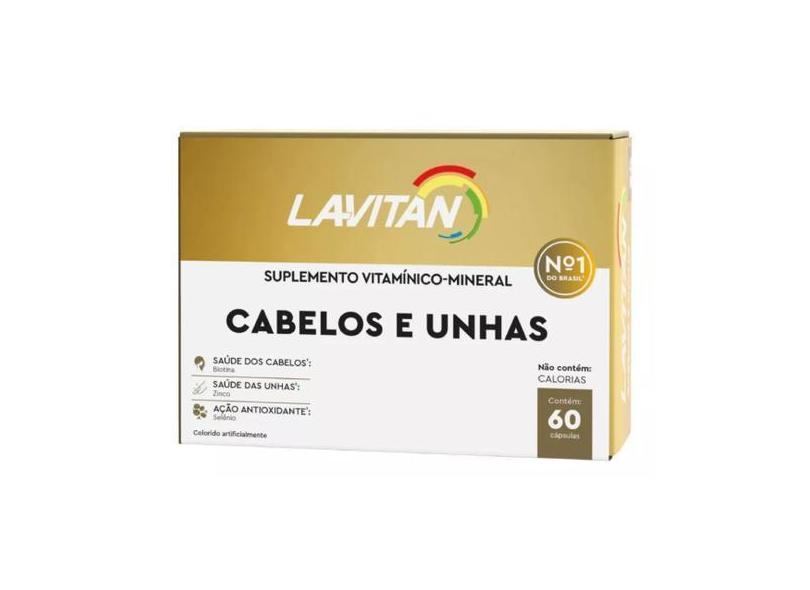 Lavitan Vitamina Para Cabelos E Unhas Com 60 Cápsulas