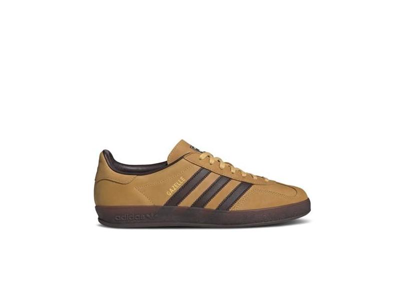 adidas Tênis masculino Gazelle Indoor, Aveia/marrom escuro/marrom escuro, 42