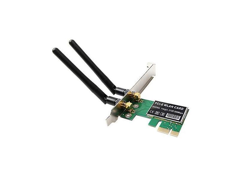 Docooler Placa de rede sem fio PCIE de 1200 m, placa de rede integrada, receptor WiFi