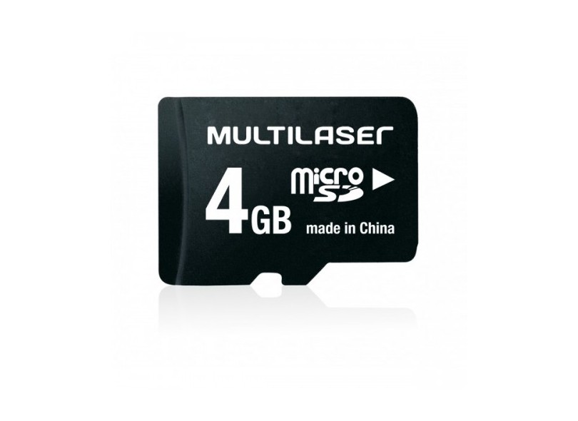 Cartão de Memória Micro SD com Adaptador Multilaser 4 GB MC456
