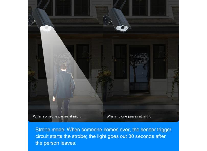 Manequim Solar Camera High Powered Simula??O cctv Falso Camera piscando Led com o Melhor Preço é