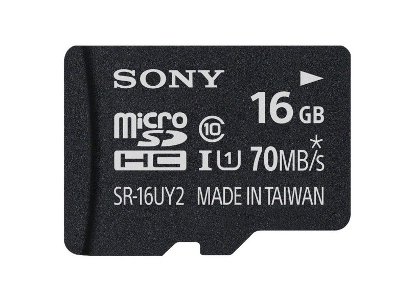 Cartão de Memória Micro SDHC com Adaptador Sony 16 GB SR16UY2