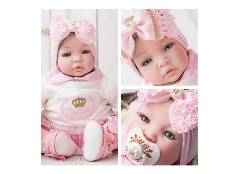 Boneca Bebê Reborn Silicone Larinha Olhos Castanhos - Store Doll - Bonecas  - Magazine Luiza