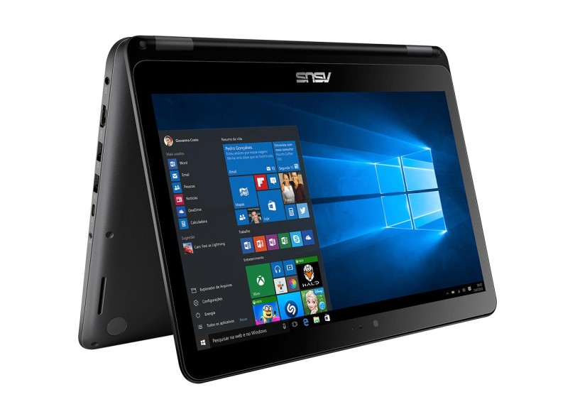Notebook Conversível Asus VivoBook Flip Intel Core i5 6200U 6ª Geração 8 GB de RAM 256.0 GB 13.3 " Touchscreen Windows 10 TP301UA-DW296T