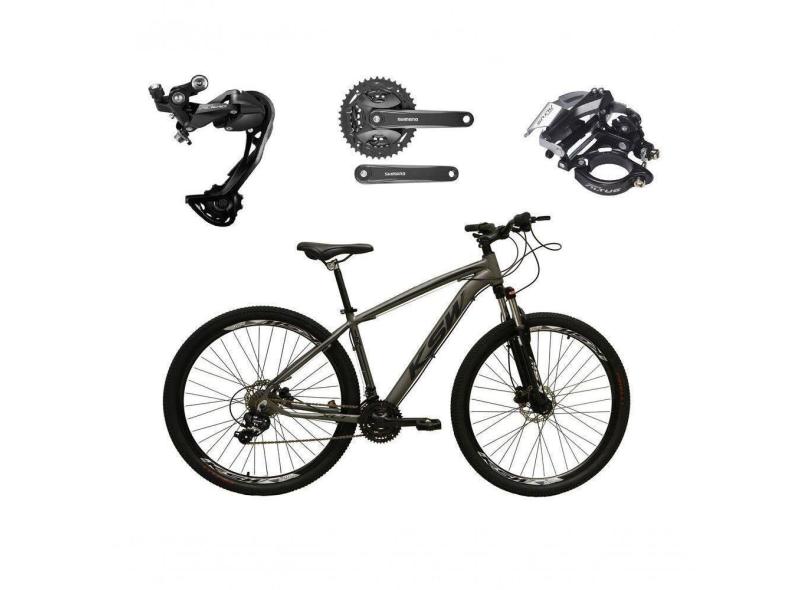 Bicicleta Aro 29 Ksw Xlt Alívio E Altus 27v Freio Hidráulico Garfo Trava - Grafite Tam.17
