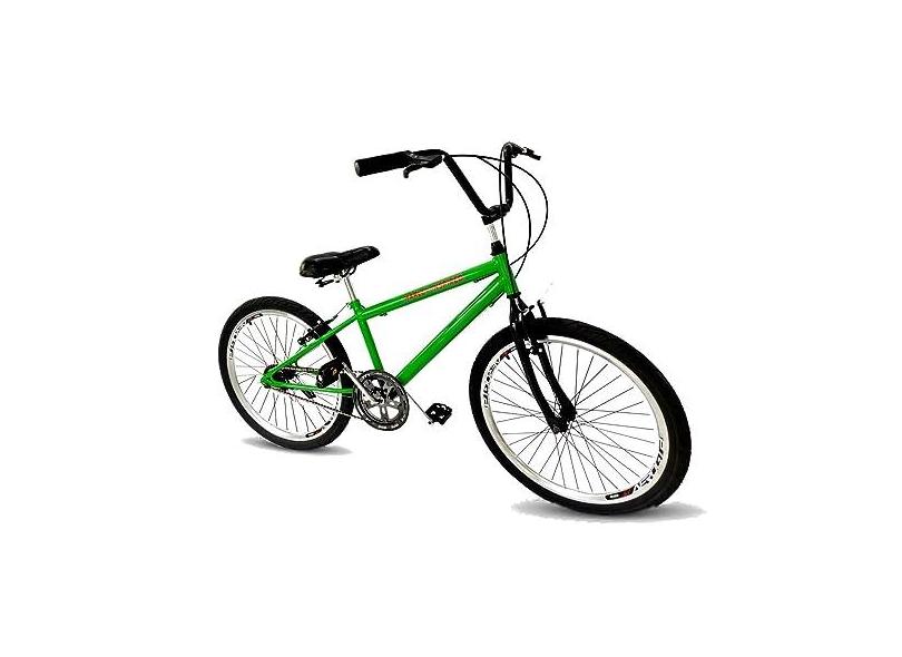 Bicicleta aro 24 masculino tpo bmx sem marchas c/aero verde