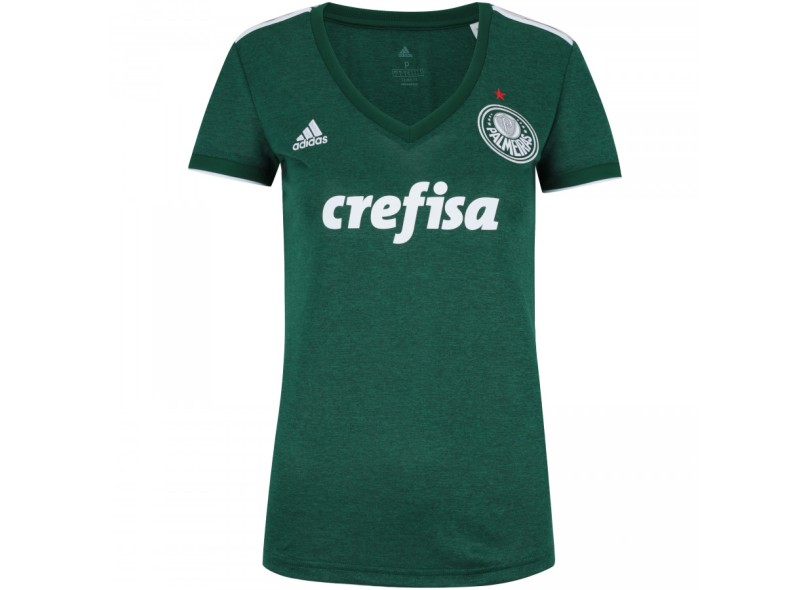 Camisa Torcedor feminina Palmeiras I 2018/19 sem Número Adidas
