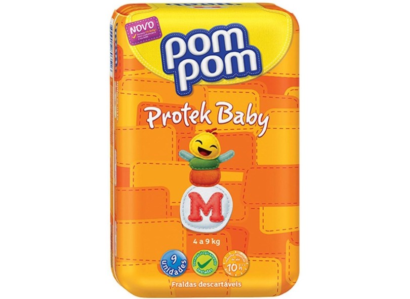 Fralda Pom Pom Protek Baby M 9 Und 4 - 9kg