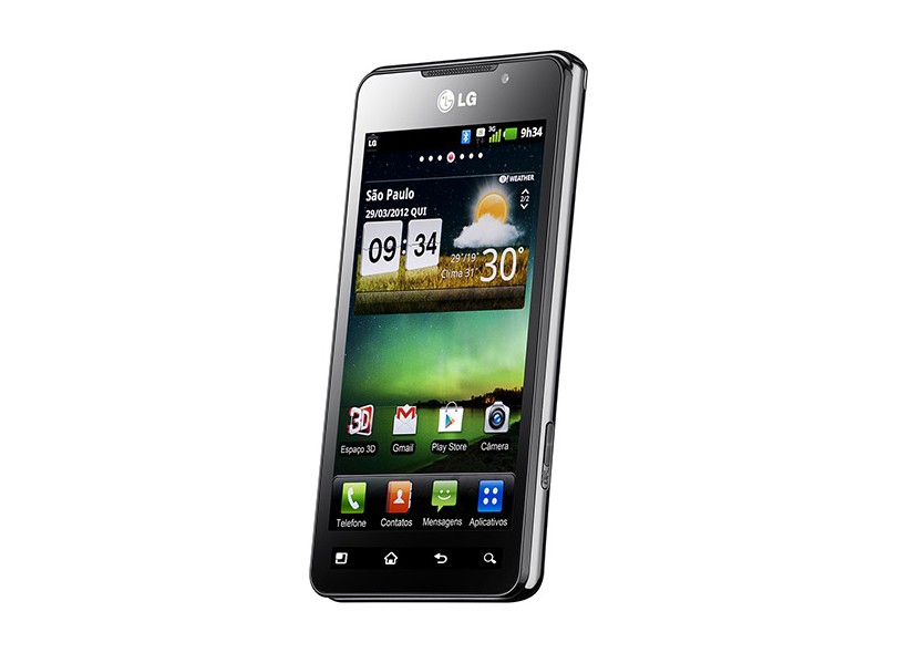 Smartphone LG Optimus 3D Max P720 Câmera 5,0 MP Desbloqueado 8 GB Android 2.3 (Gingerbread) 3G Wi-Fi