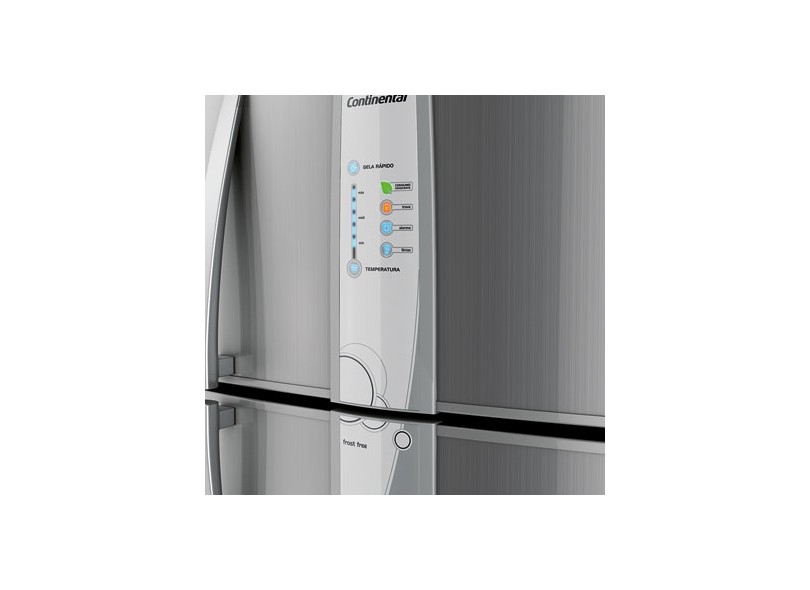 Geladeira Continental Frost Free Duplex 445 Litros Dispenser de Água Externo Inox RFCT515EWA1IN