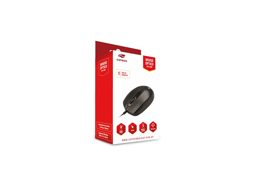 Mouse Óptico USB Wms320 - C3 Tech
