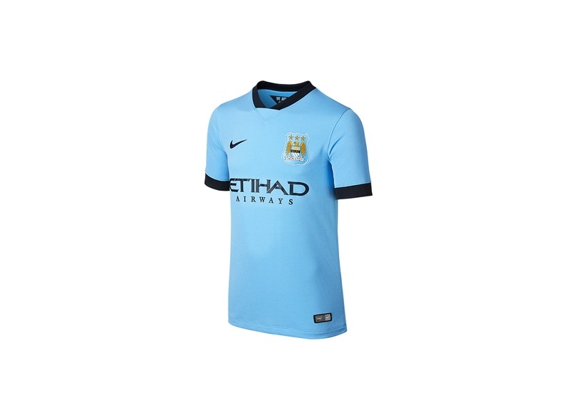 Camisa Torcedor Manchester City I 2014/15 Infantil sem Número Nike