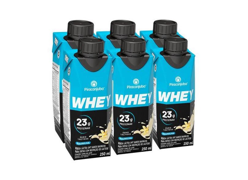 Pack 6 Unidades Bebida Láctea Whey 23G De Proteína Piracanjuba Zero La