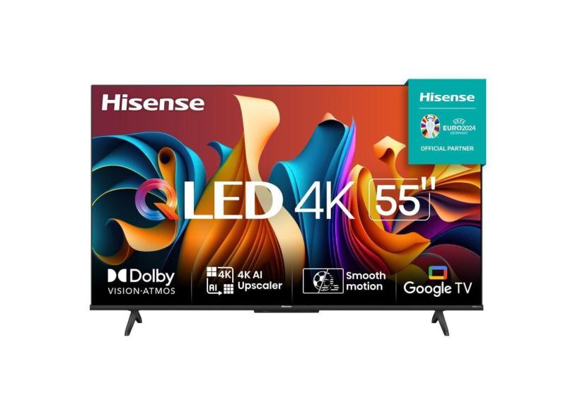 Smart TV 55" Hisense Ultra HD 4K QLED Q6N, Google TV com HDR10+, Dolby Atmos, Modo Esporte, Modo Jogo e Compatível com Alexa - 55A51HSV
