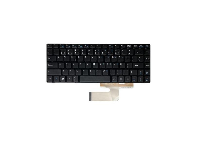 Teclado para Notebook bringIT compatível com MSI FX420  Preto Portuguê