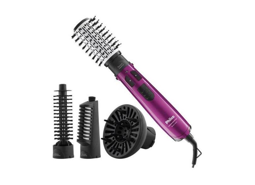 Escova Secadora Rotativa Philco Beauty Shine PEC07R 4 em 1 Com Emissão