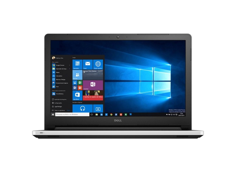 Notebook Dell Inspiron 5000 Intel Core i7 5500U 4 GB de RAM HD 500 GB LED 15.6 " Windows 10 i15-5558-A45