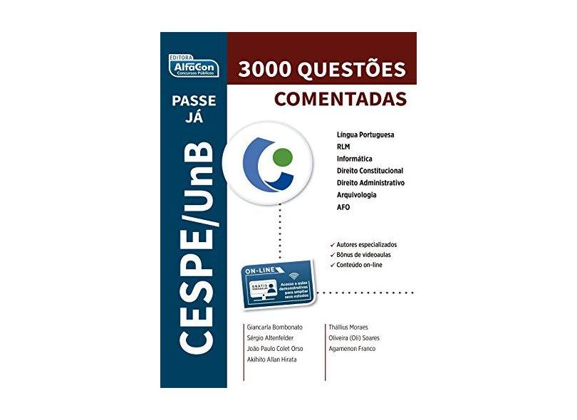 Banca Cespe - Passe Já - Questões Comentados - Equipe Alfacon - 9788583391685