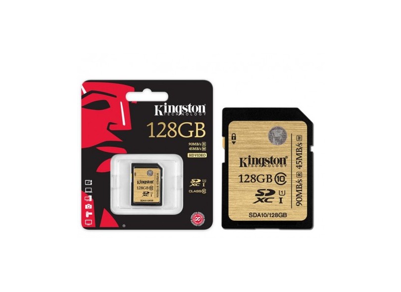 Cartão de Memória SDXC Kingston 128 GB SDA10/128GB