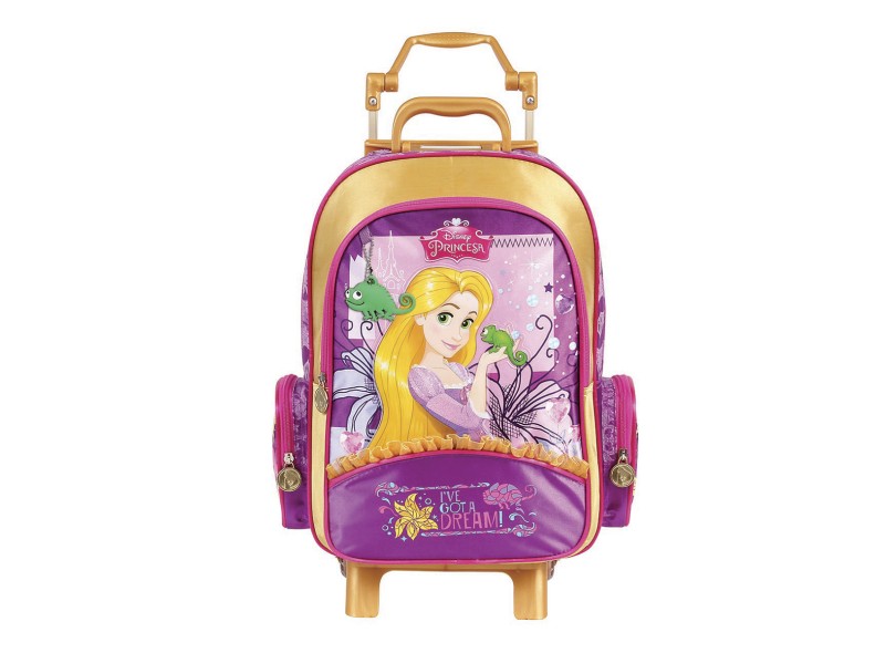 Mochila com Rodinhas Escolar Dermiwil Princesas da Disney Rapunzel G 37250