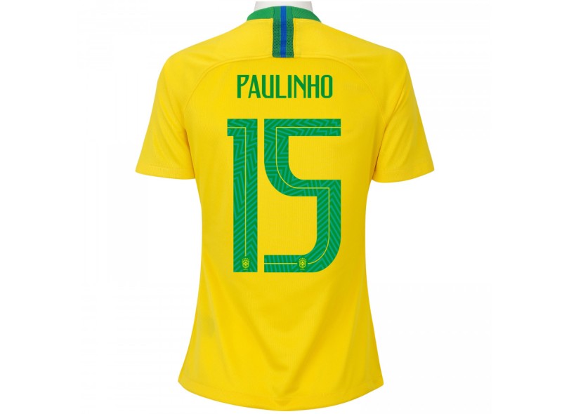 Camisa Torcedor Feminina Brasil I 2018/19 com Nome e Número Nike