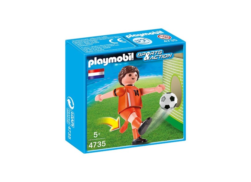 Boneco Playmobil Sports and Action Jogador de Futebol da Holanda 4735 - Sunny