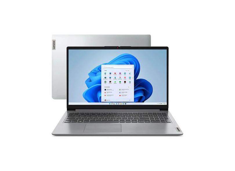 Notebook Lenovo IdeaPad 1i i3 15.6" 4GB 256GB Windows 11, 256GB, Cinza