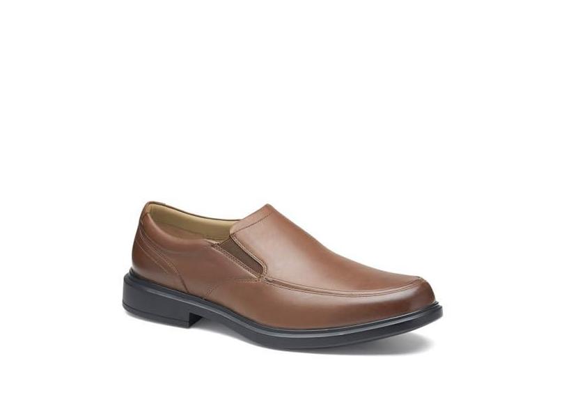 Johnston & Murphy Stanton 2.0 Moc Venetian Tênis masculino – Mocassins de couro para homens, mocassins casuais masculinos, Bronzeado, 41