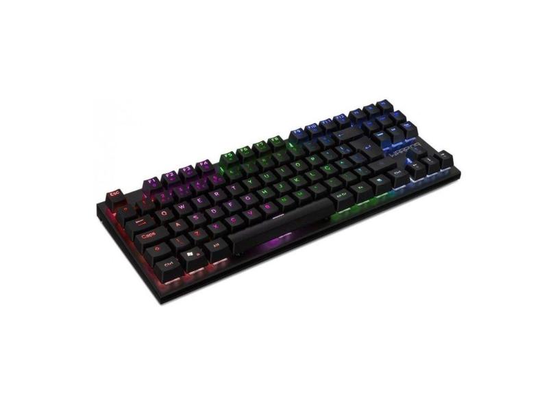 Teclado Gamer Warrior Tero Mecanico Blue switch rgb TC237