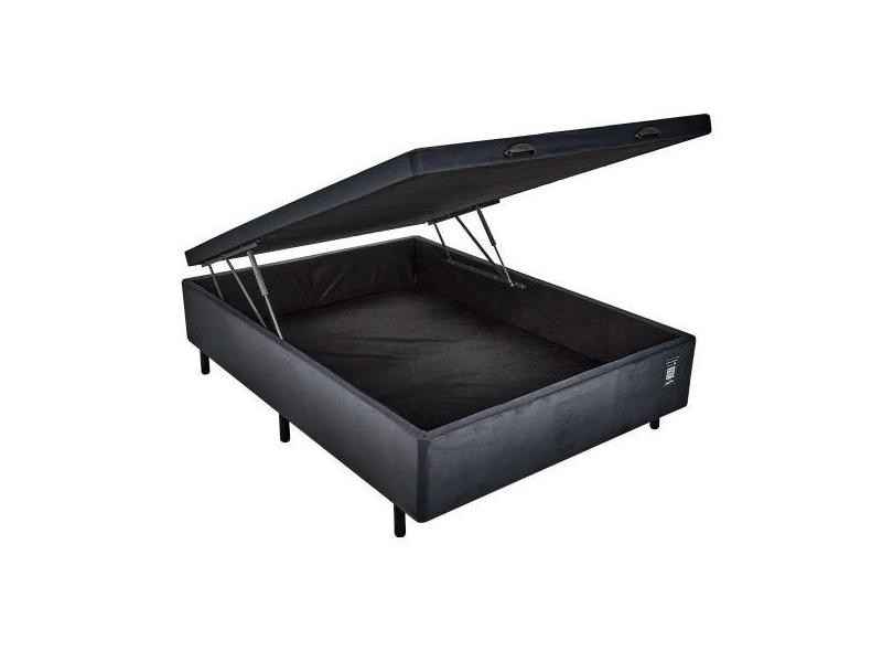 Base para Box Baú Casal New Barcelona Cinza 138x188 - ApoloSpuma com o ...