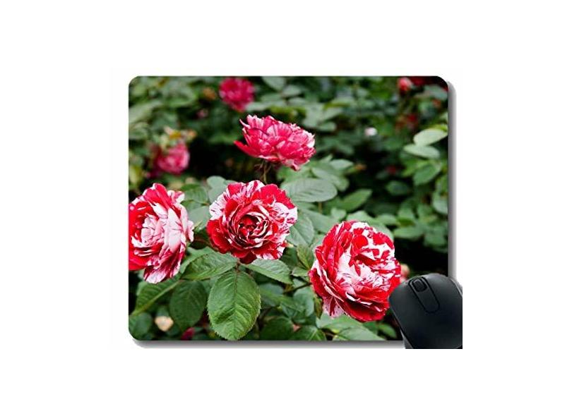 Mouse pad original personalizado, mouse pad de borracha para jardim com rosas e flores coloridas