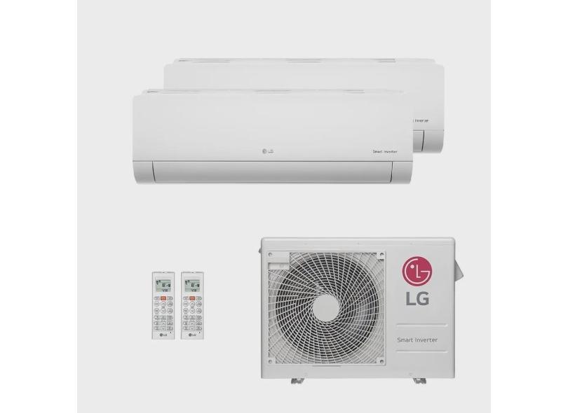 Ar-Condicionado Multi Split Inverter LG 24.000 (1x Evap hw 9.000 + 1x Evap hw 18.000) Quente/Frio 220V