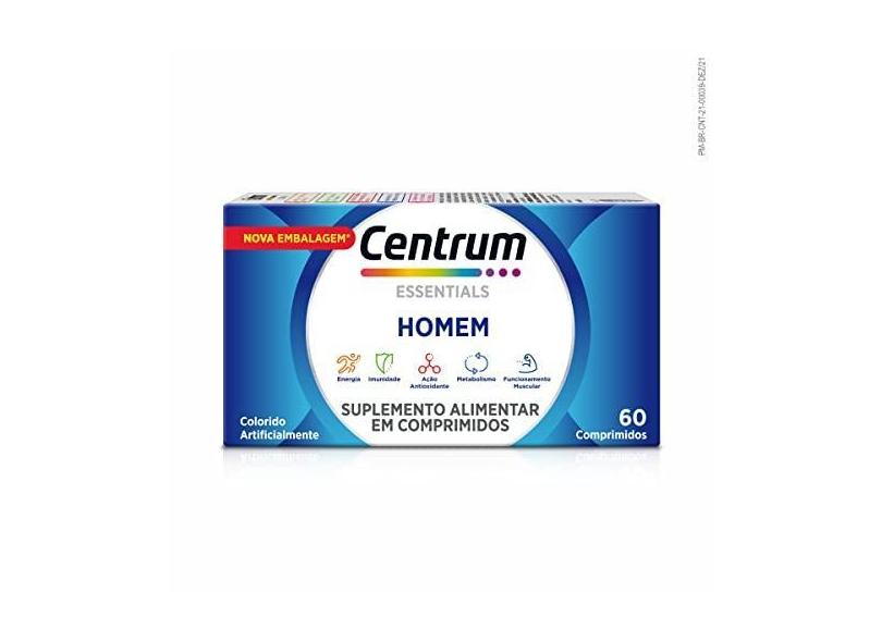 Centrum Essentials Homem Multivitamínico de A a Z, Suplemento Alimentar, 60 comprimidos