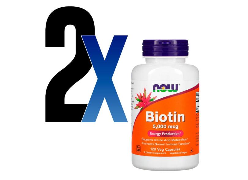 Biotina 5000Mcg Now Foods 120Veg Caps 2Un