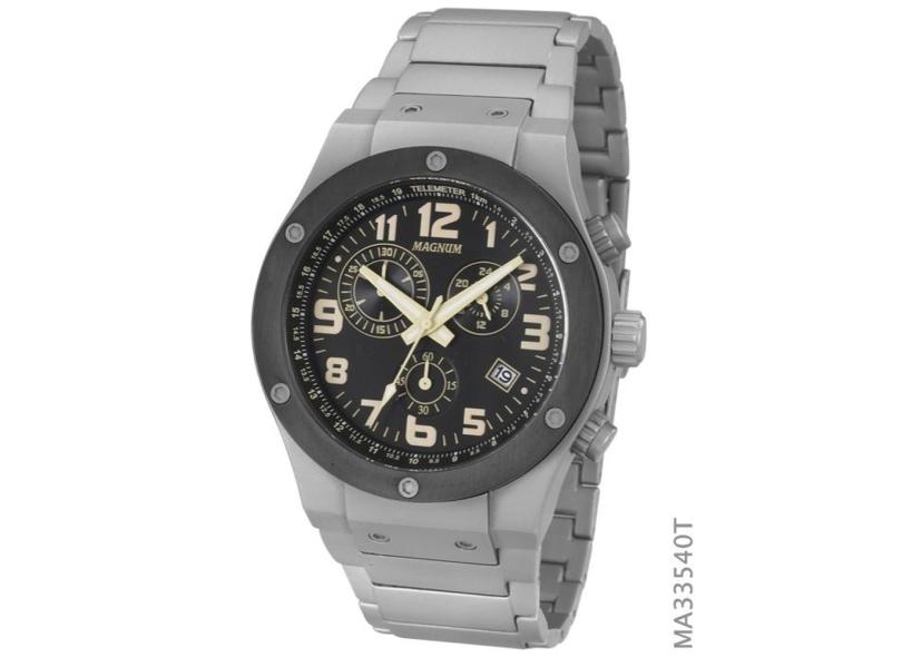 Relógio Magnum Masculino Chronograph Pulseira De Aço