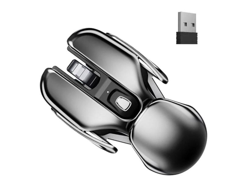 Mouse de Metal Sem Fio para Jogos - 1600 Dpi